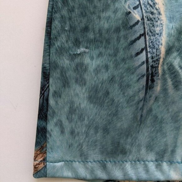 Vintage 90s Feather Print Knit Blouse MP Button Front Groovy Grandmacore - Picture 11 of 11